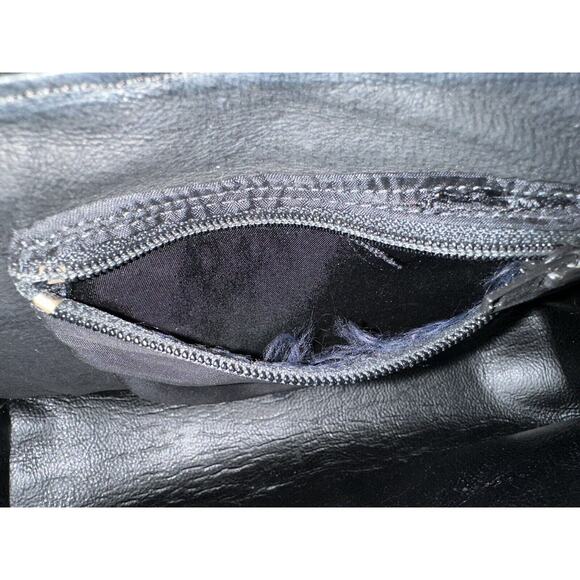 1992 Nina Arjani Leather 12x10" Shoulder Bag Cross Body Metallic Gold Snakeskin - Picture 11 of 16